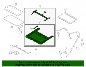 Nissan Pathfinder 13-20 front panoramic window mechanism
