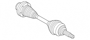 Drive axle shaft rear left Porsche Cayenne 958 11-17 Hybrid
