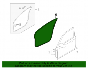 Door seal front right Mazda CX-7 06-09