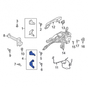 Door hinge lower rear left Ford Escape MK4 20-24