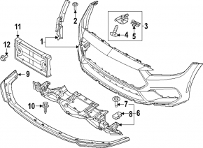 Front bumper bare Ford Mustang 2024-2025