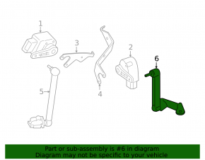 Body position sensor with rod rear BMW 3 F30 12-14