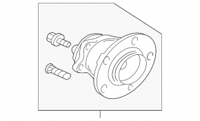 Rear left hub for Mitsubishi Outlander 07-13 AWD