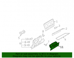 Front panel pocket box left VW Atlas 20-23 black