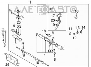 Steering tip left Lexus ES300 01-03 CTR