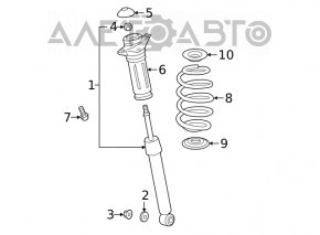 Shock absorber rear left Lexus ES300h 19-20