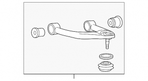 Upper control arm, front left, Lexus LX 22-26