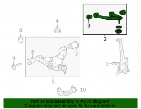 Upper control arm, front left, Lexus LX 22-26