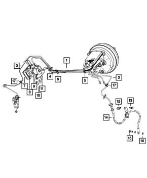 Brake hose front right Jeep Compass 11-16
