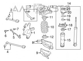 Upper rear right control arm for Lexus GS 13-20