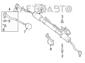 Steering rack Infiniti JX35 QX60 13-16