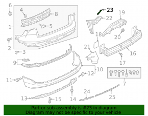 Right rear bumper bracket for Audi E-Tron 19-23 (small)