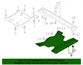 Rear subframe guard for Audi E-Tron 19-23
