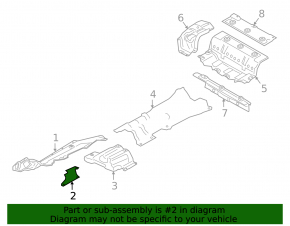 Front left underbody protection bracket for BMW 5 G30 17-23