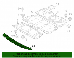 Front Bumper Bracket Central Lower BMW 3 G20 19-22 M Sport
