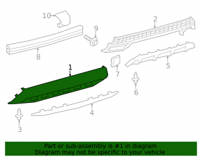 Rear Bumper Lip for Toyota Corolla 20-23 Hybrid, L, LE, XLE