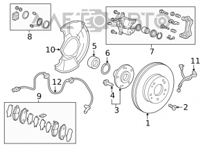 ABS sensor front left Honda Insight 19-22