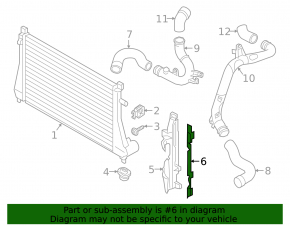 Radiator deflector seal left VW Jetta 19-24
