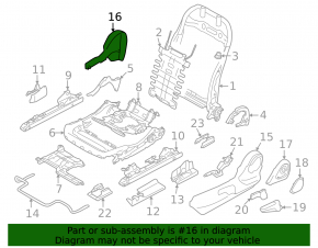Black driver's seat side inner trim for Subaru Forester 25-26