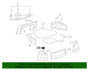 Spare Wheel Mount Toyota Avalon 05-12