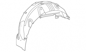 Rear left fender liner Toyota Sienna 21-25