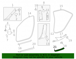 Threshold plate outer rear left Toyota Camry v70 18-24 black, scratches