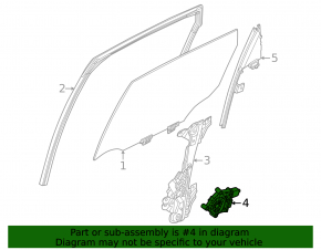 Rear left window lift motor Nissan Murano 25-26