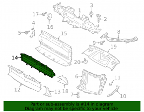 Radiator deflector blinds for Porsche Macan 19-26, 2.0