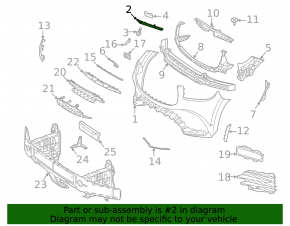 Front bumper mount, left wing, Mercedes X167 GLS 450 580 20-26
