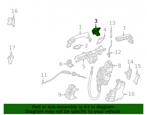 Plug outer handle front right Mercedes CLA 14-19