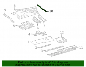 Rear center tunnel strut Mercedes GLC 16-22