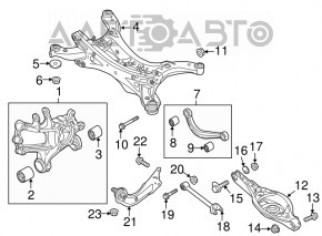 Mazda CX-5 17-25 AWD rear right axle with shock absorber, broken bolts