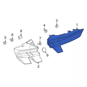 Light inside tailgate left Ford Mustang Mach-E 21-23