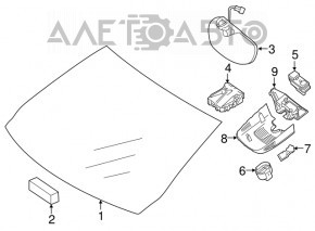 Mercedes GLA 17-20 windshield for camera