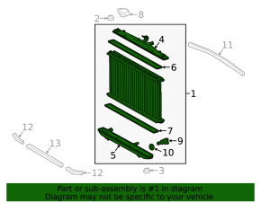 Radiator cooling water Lexus RX350 16-22 for enhanced cooling