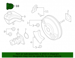 VW CC 09-17 brake master cylinder reservoir cap