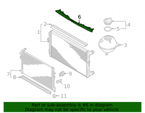 Upper radiator deflector VW Taos 22-25