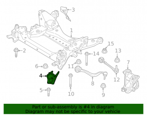Front subframe reinforcement right BMW X3 G01 18-