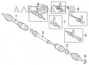 Front left axle shaft for Hyundai Sonata 16-19 hybrid