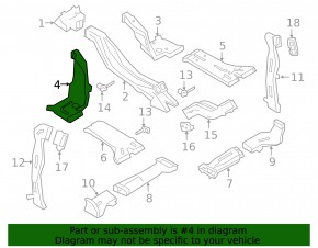 Driver's side heating duct for the Audi E-Tron 19-23