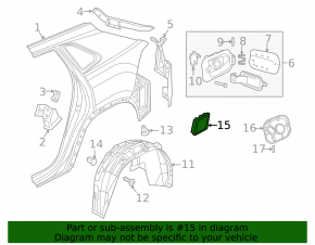 Rear left ventilation shield for Audi A8 19-25