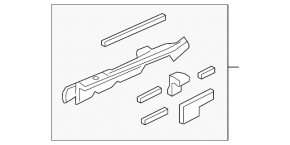 Right hood-wing seal for Lexus NX 15-21