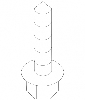Front subframe mounting bolt (1 pc.) Hyundai Ioniq 5 22-24