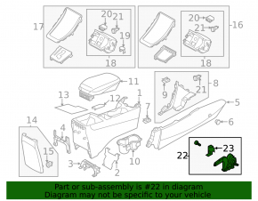Parking brake lever Hyundai Elantra UD 11-13 black