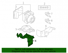 ABS bracket for Audi A3 22-26