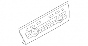 Climate control and radio control BMW 5 F10 11-16 4 zone key