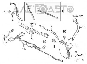 BMW X2 F39 18-23 Windscreen Washer Reservoir without Headlight Washers