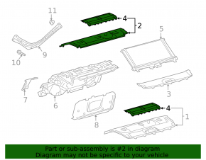 Rear shelf Lexus ES 19-22 brown