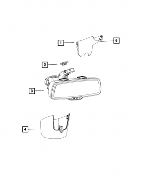 Interior mirror Jeep Grand Cherokee WK2 18 - auto-dimming