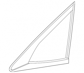 Window blind glass rear left Honda Insight 19-22 chrome